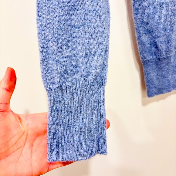 NAADAM Blue Cashmere Knit Sweater Women | Soft Luxury Minimalist Pull | Small * - Picture 4 of 8